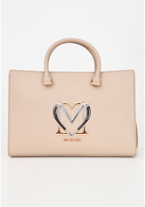 Shopper beige da donna con logo LOVE MOSCHINO | JC4329PP0LKN0106